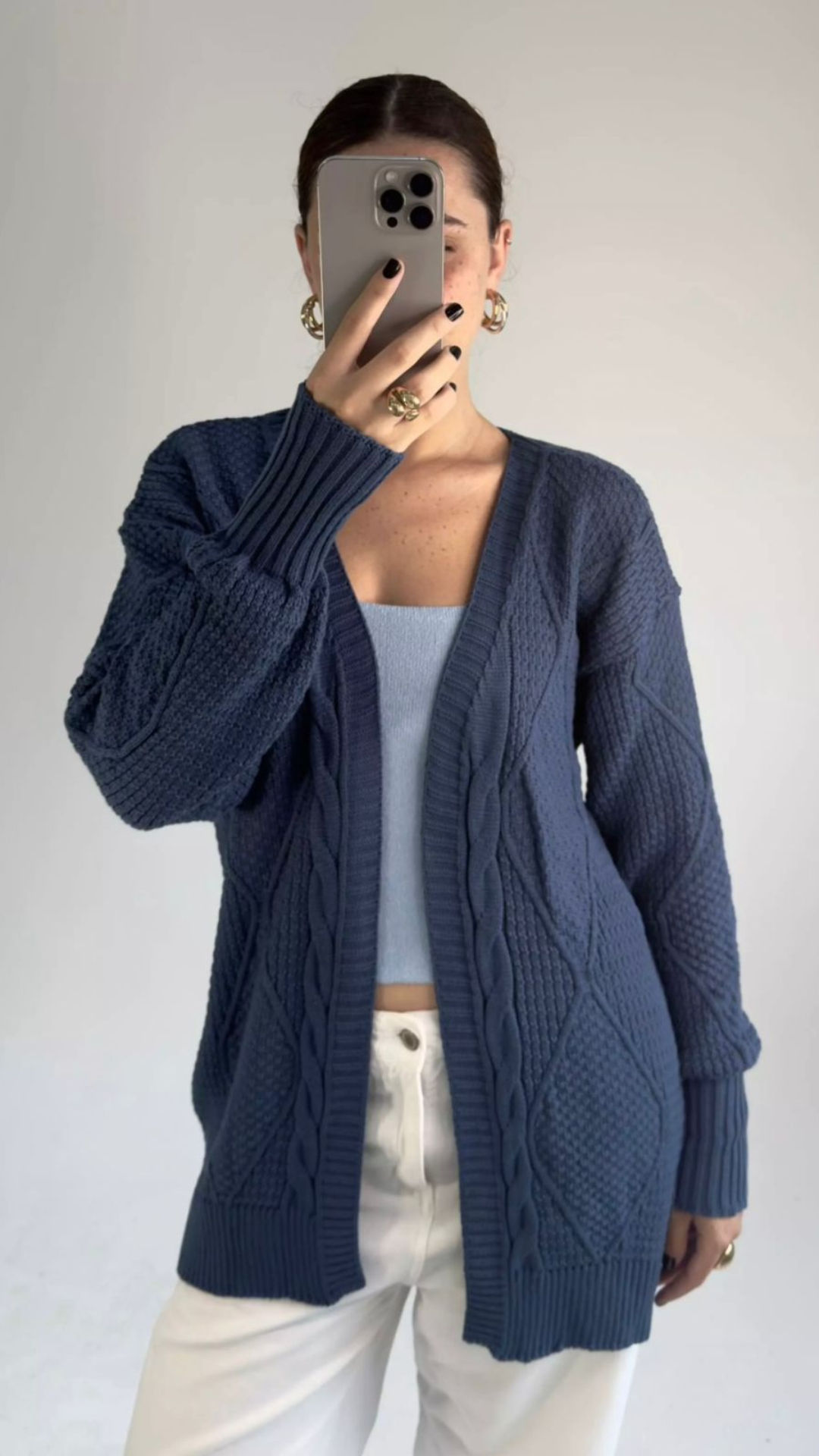 Casaco detalhe tranças