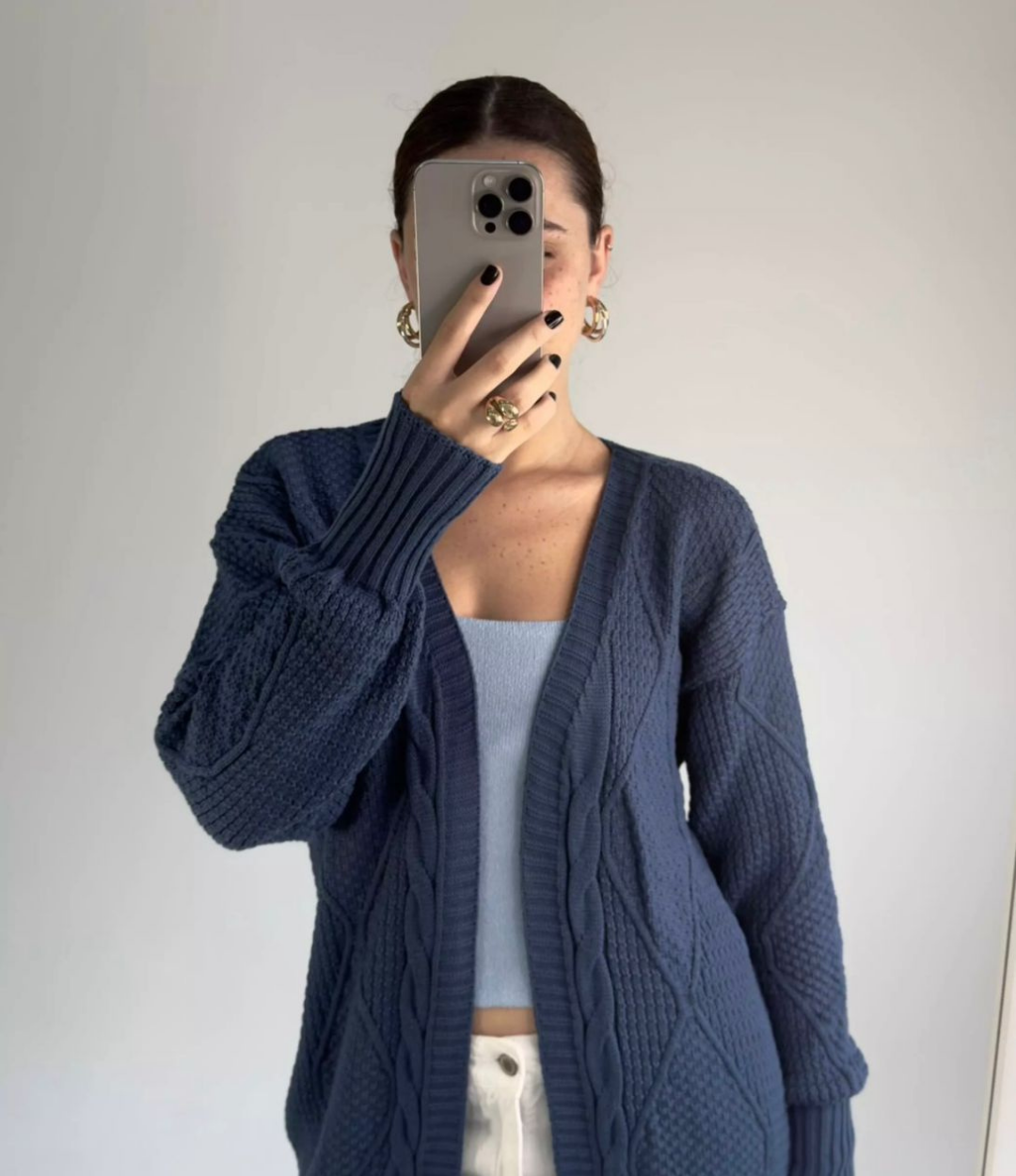 Casaco detalhe tranças